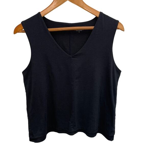 ATHLETA Essence Double Layer Tank Top Size S Athleisure Yoga Minimalist Black - Picture 3 of 12